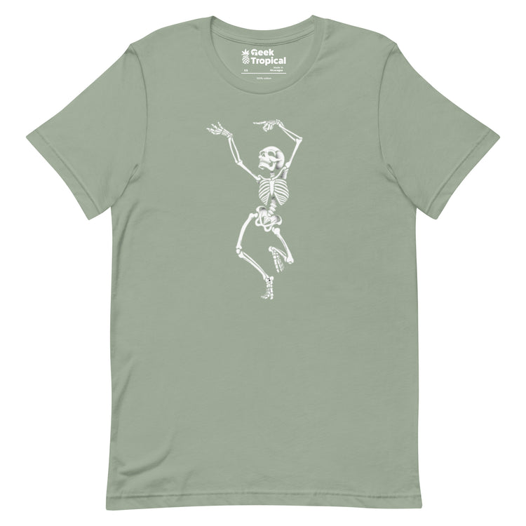 Dancing Skeleton T-Shirt Geek Nerd Design by Tobe Fonseca FLOW DESC WRITING Funny Prints