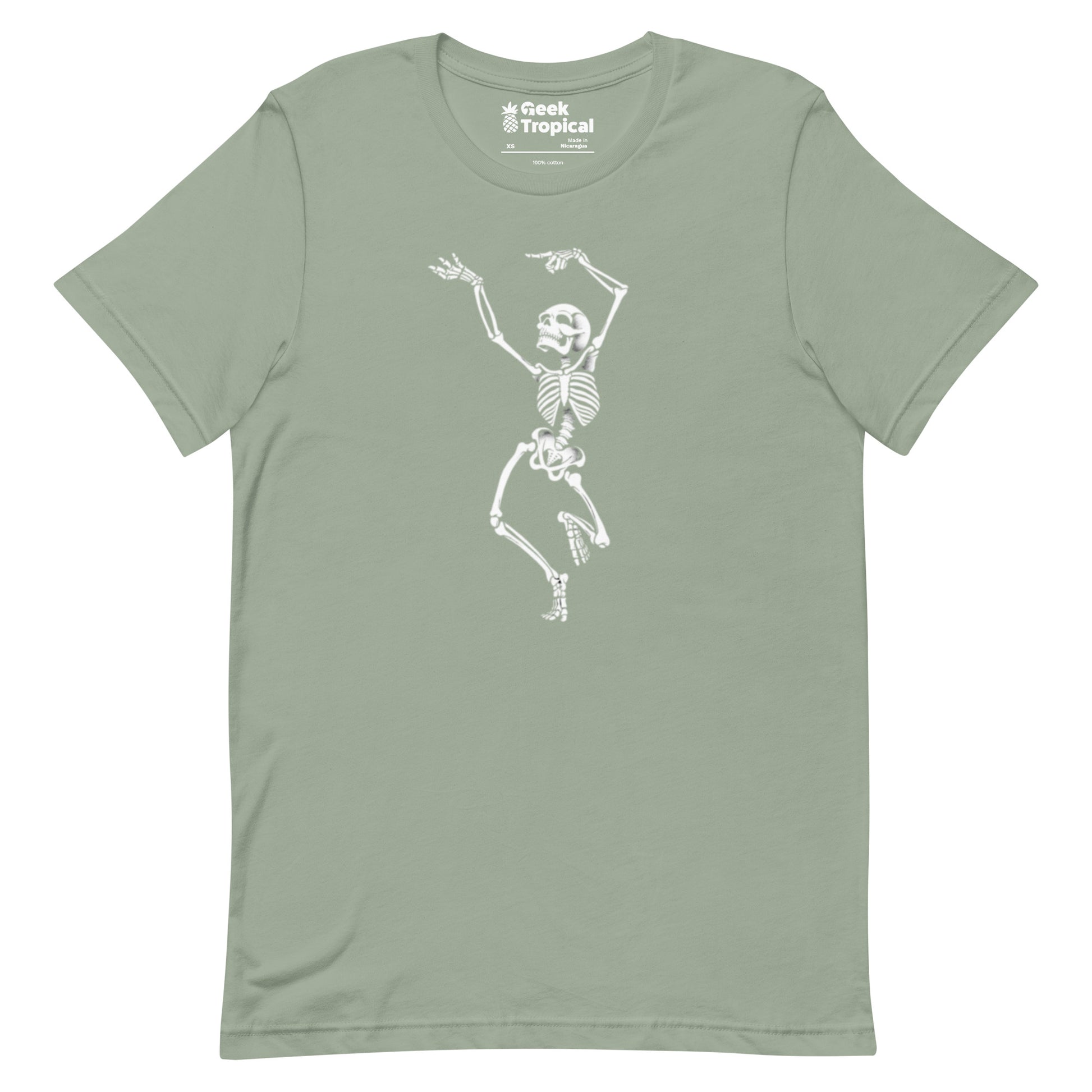 Dancing Skeleton T-Shirt Geek Nerd Design by Tobe Fonseca FLOW DESC WRITING Funny Prints
