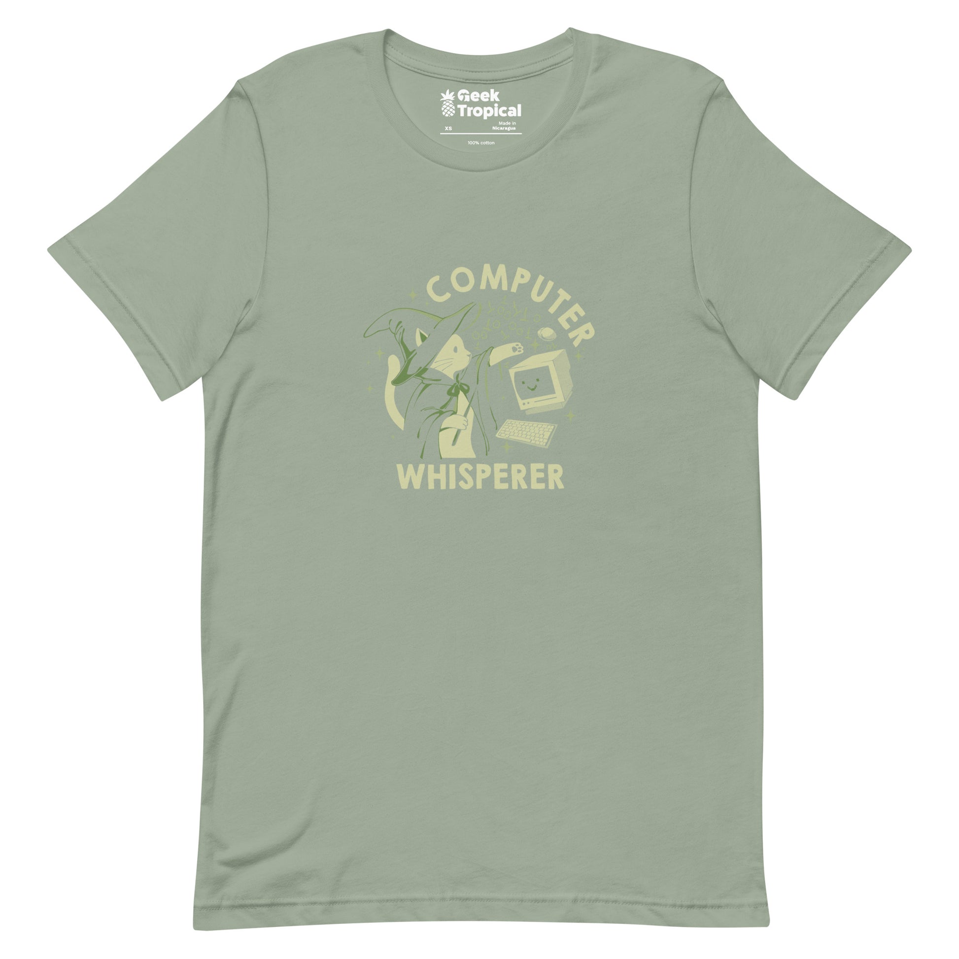 Computer Cat Whisperer T-Shirt Geek Nerd