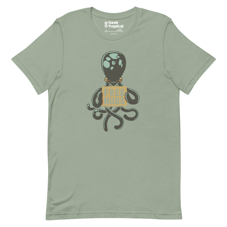 Free Hugs Octopus T-Shirt Geek Nerd