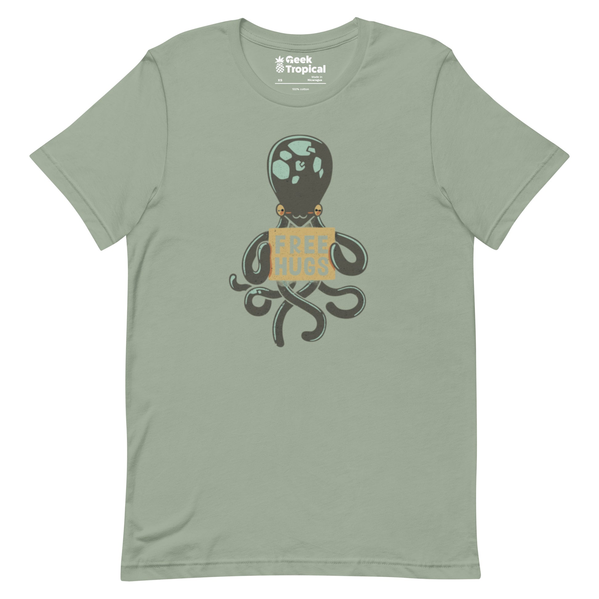 Free Hugs Octopus T-Shirt Geek Nerd