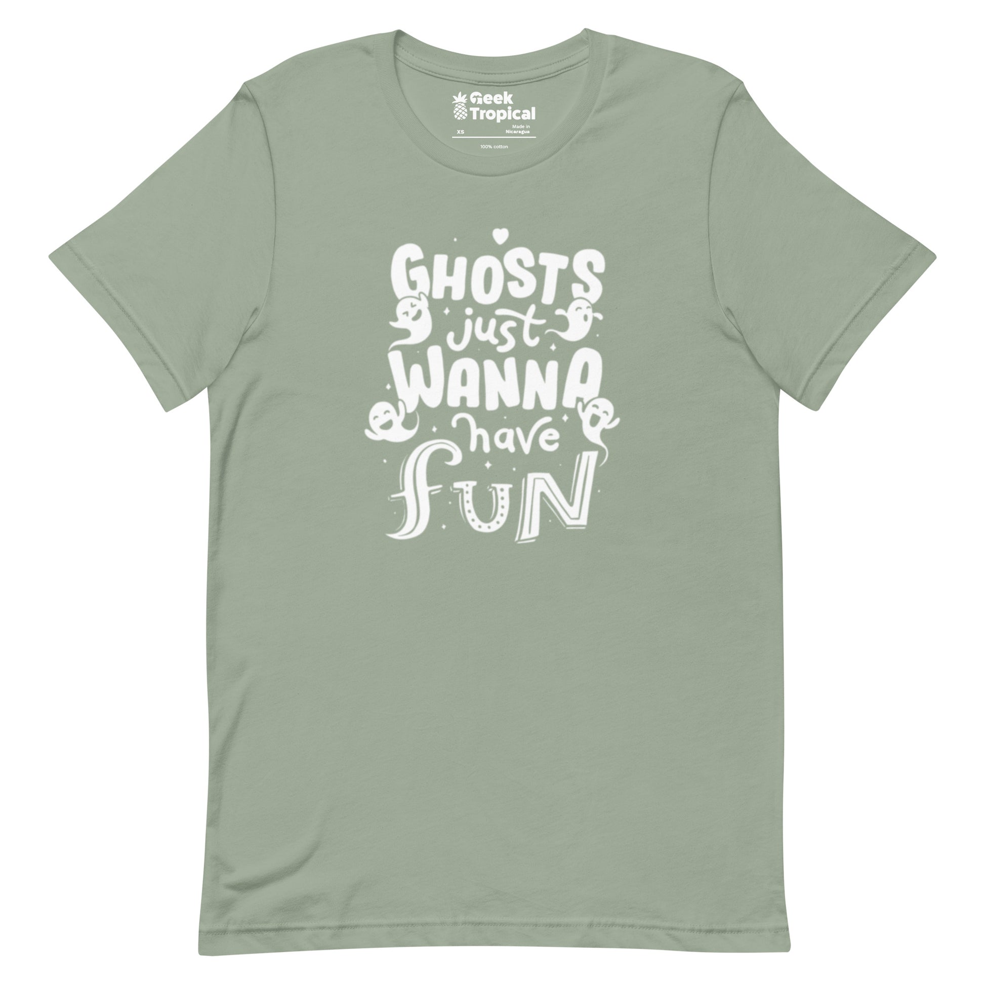Ghosts Just Wanna Have Fun T-Shirt Geek Nerd