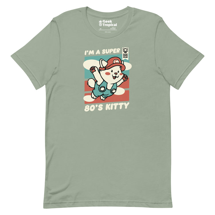 Vintage Kitty Video Game 80s T-Shirt Geek Nerd Advertise to Meta Animal Patterns Design by Tobe Fonseca