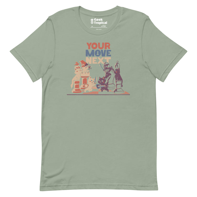 The Chess Cat King T-Shirt Geek Nerd Advertise to Meta Animal Patterns board game print