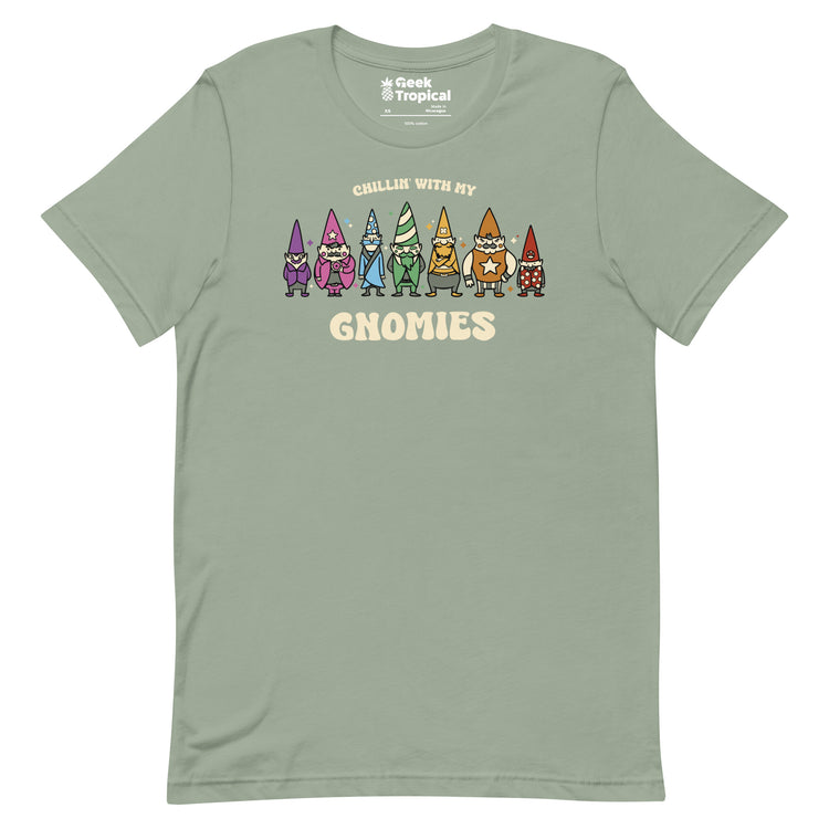 Chillin With My Gnomies T-Shirt Geek Nerd Advertise to Meta Christmas Print Design by Tobe Fonseca