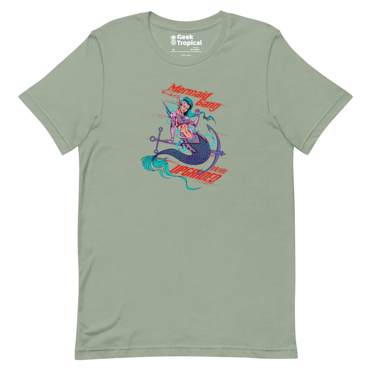 Cyberpunk Mermaid T-Shirt Geek Nerd Advertise to Meta computer print Design by Tobe Fonseca