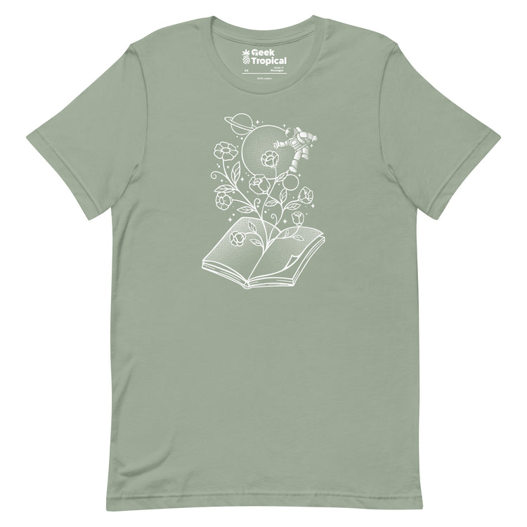 Book Garden Minimalist T-Shirt Geek Nerd Advertise to Meta Book Prints Botany Print