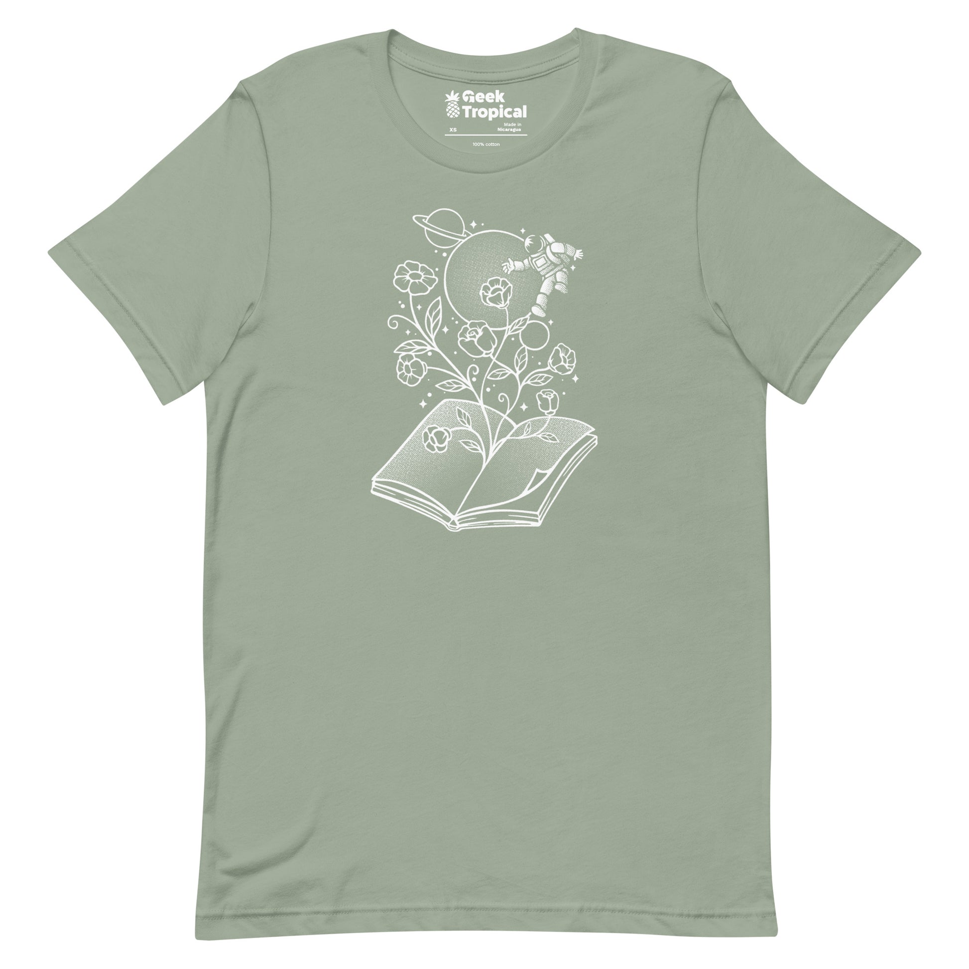 Book Garden Minimalist T-Shirt Geek Nerd Advertise to Meta Book Prints Botany Print