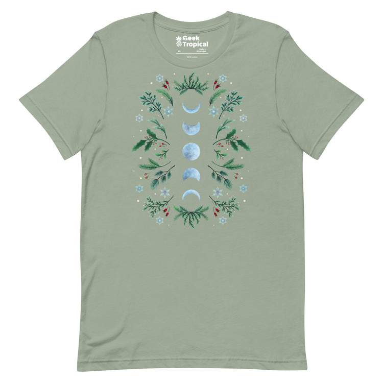 Moonlight Garden Festive T-Shirt Geek Nerd Advertise to Meta Botany Print Design by Episodic Drawing
