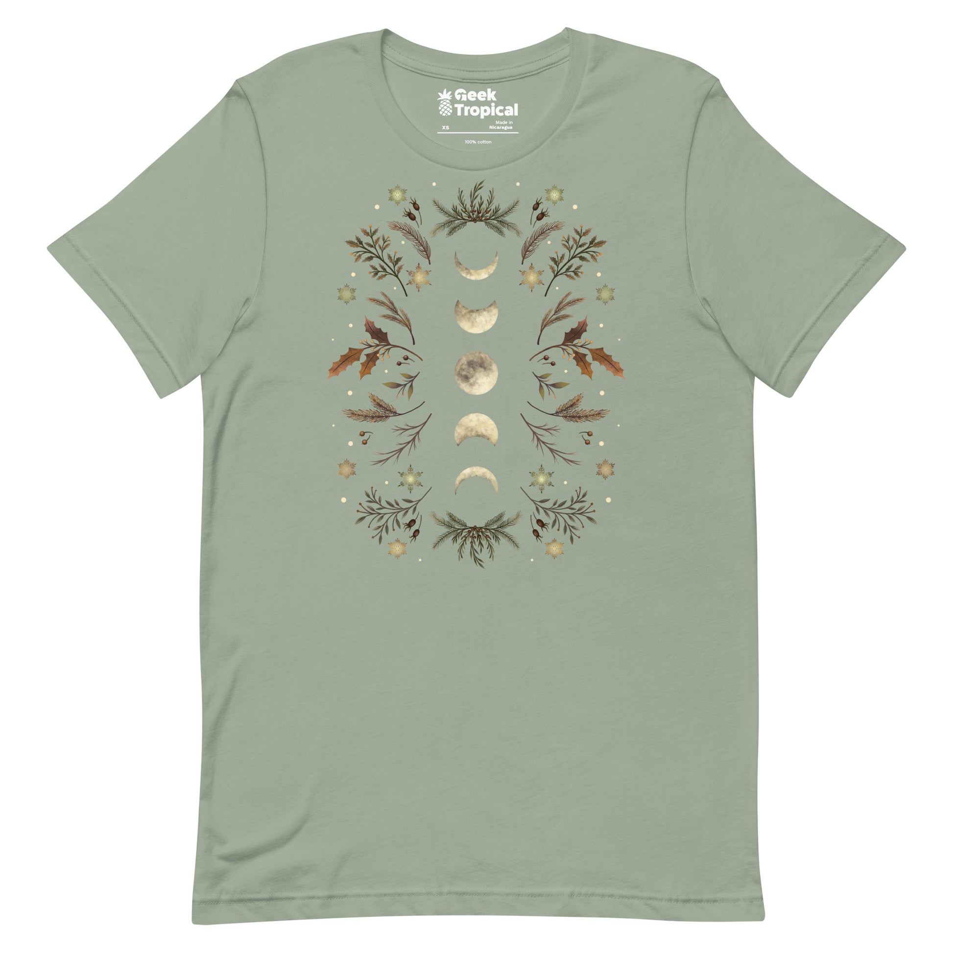 Moonlight Garden Winter Brown T-Shirt 14