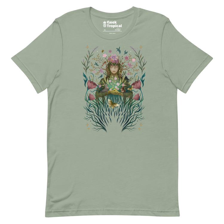 Spring Goddess T-Shirt Geek Nerd Advertise to Meta Botany Print Design by Episodic Drawing