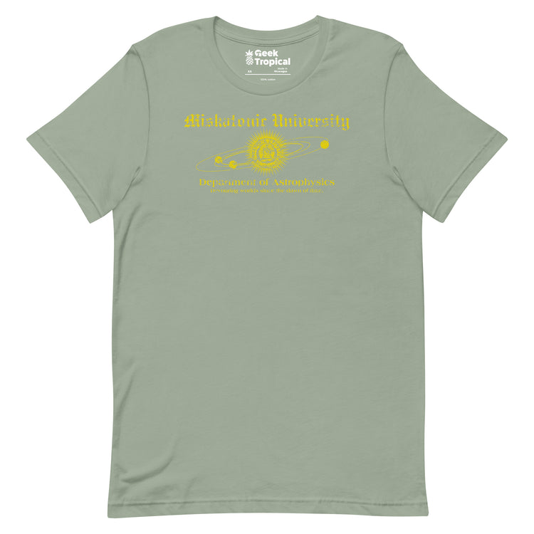 Miskatonic University Astrophysics T-Shirt Geek Nerd Advertise to Meta Book Prints Fantasy Prints
