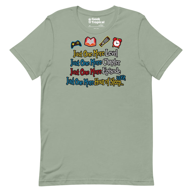 Just One More Nerd T-Shirt Geek Nerd Advertise to Meta Book Prints FLOW DESC WRITING