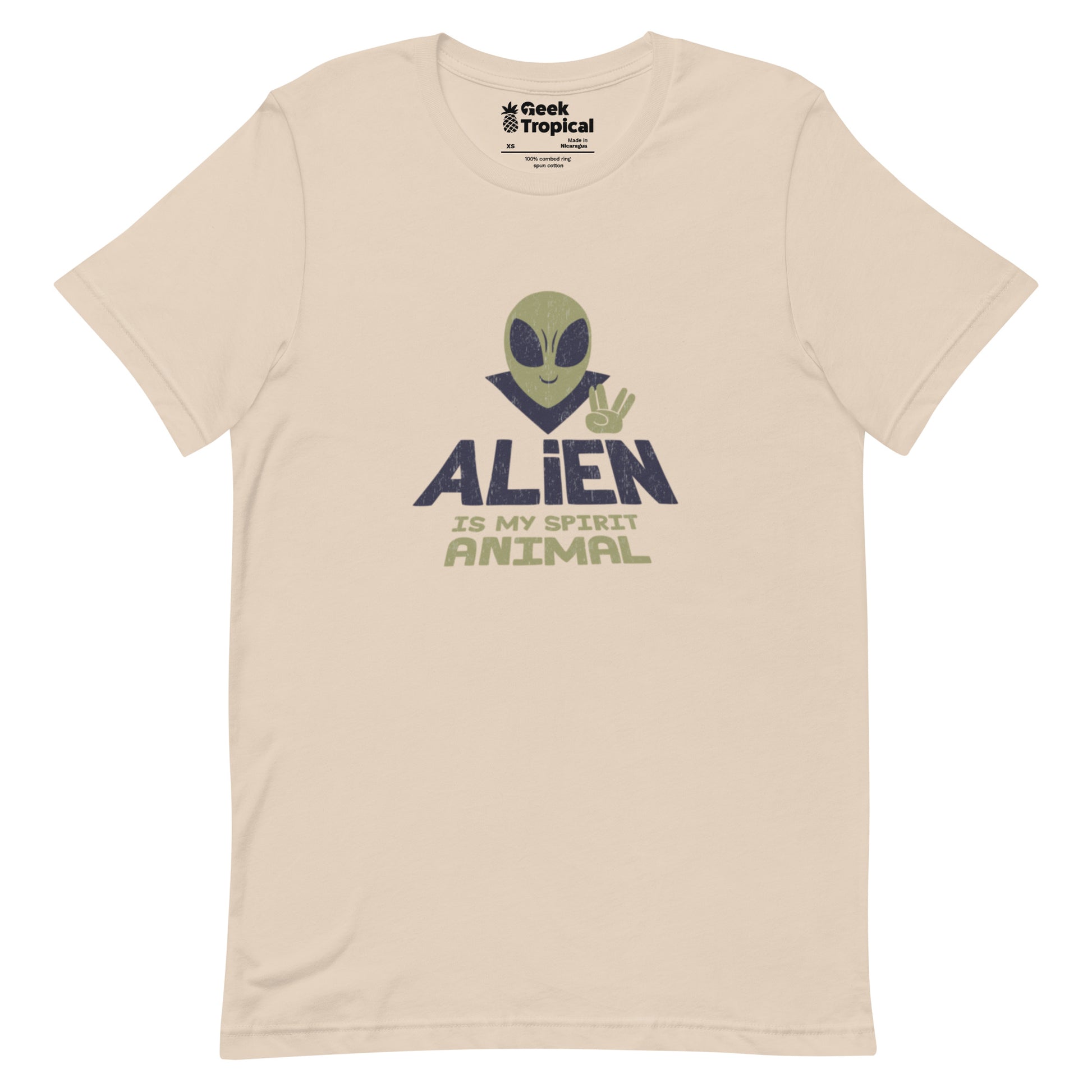 Alien Spirit Animal T-Shirt Geek Nerd Design by Tobe Fonseca FLOW DESC WRITING Funny Prints