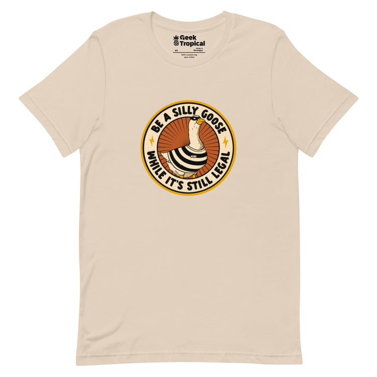 Be A Silly Goose While Legal T-Shirt Geek Nerd Animal Patterns Design by Tobe Fonseca FLOW DESC WRITING