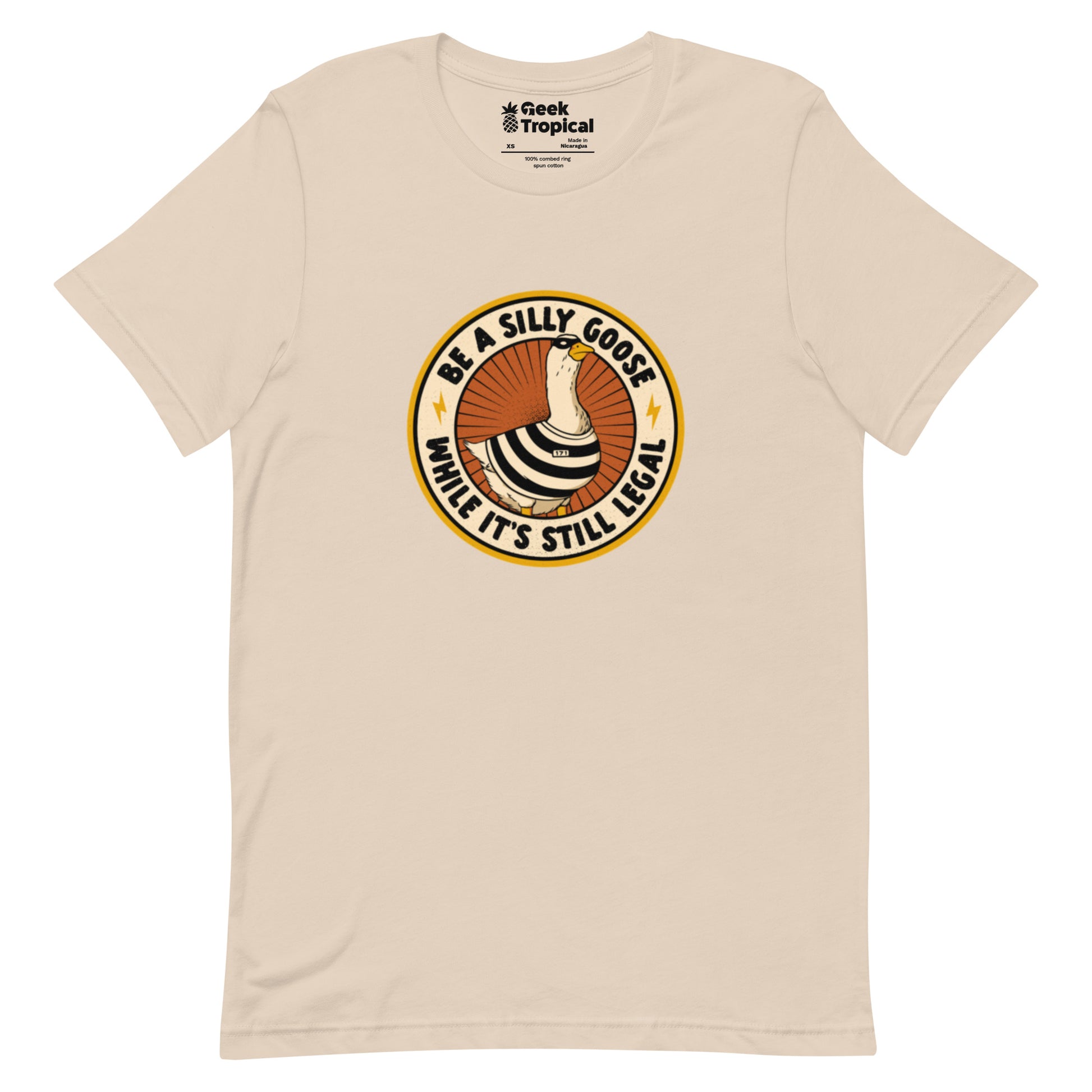 Be A Silly Goose While Legal T-Shirt Geek Nerd Animal Patterns Design by Tobe Fonseca FLOW DESC WRITING