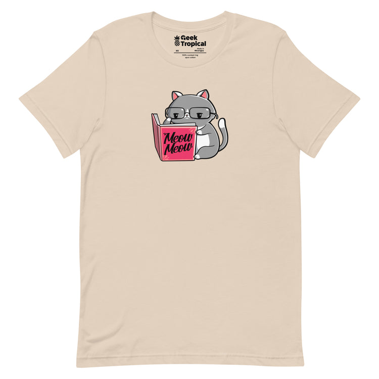 Books For Cats T-Shirt Geek Nerd Animal Patterns Book Prints Design by Tobe Fonseca