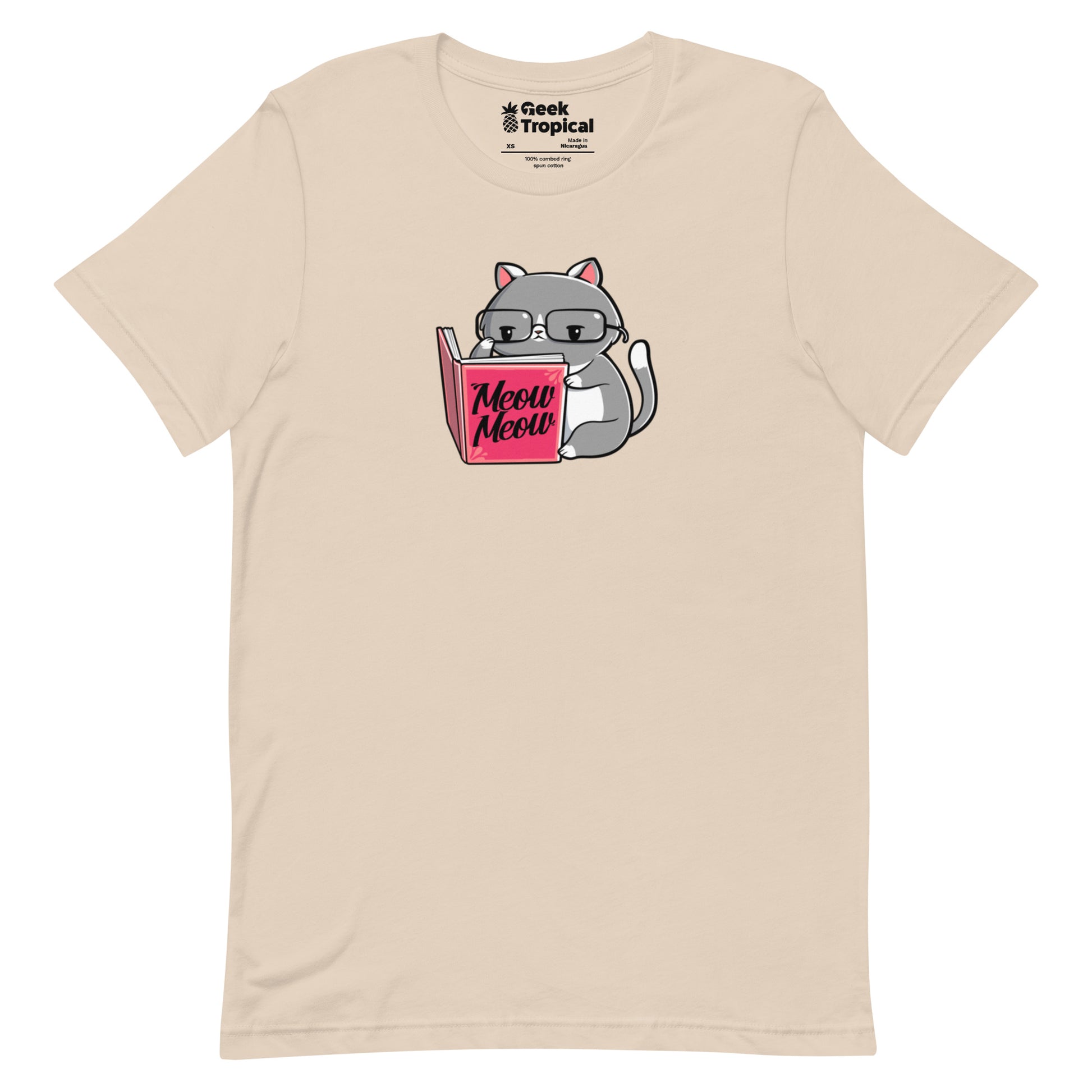 Books For Cats T-Shirt Geek Nerd Animal Patterns Book Prints Design by Tobe Fonseca