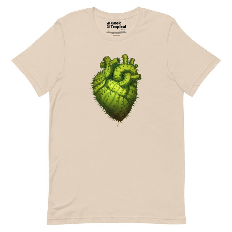Cactus Heart T-Shirt Geek Nerd Botany Print Design by Tobe Fonseca FLOW DESC WRITING