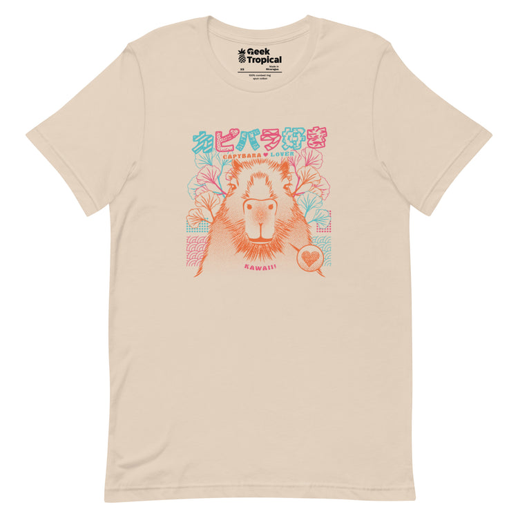Capybara Neon Ramen T-Shirt Geek Nerd Animal Patterns Anime Design by Tobe Fonseca