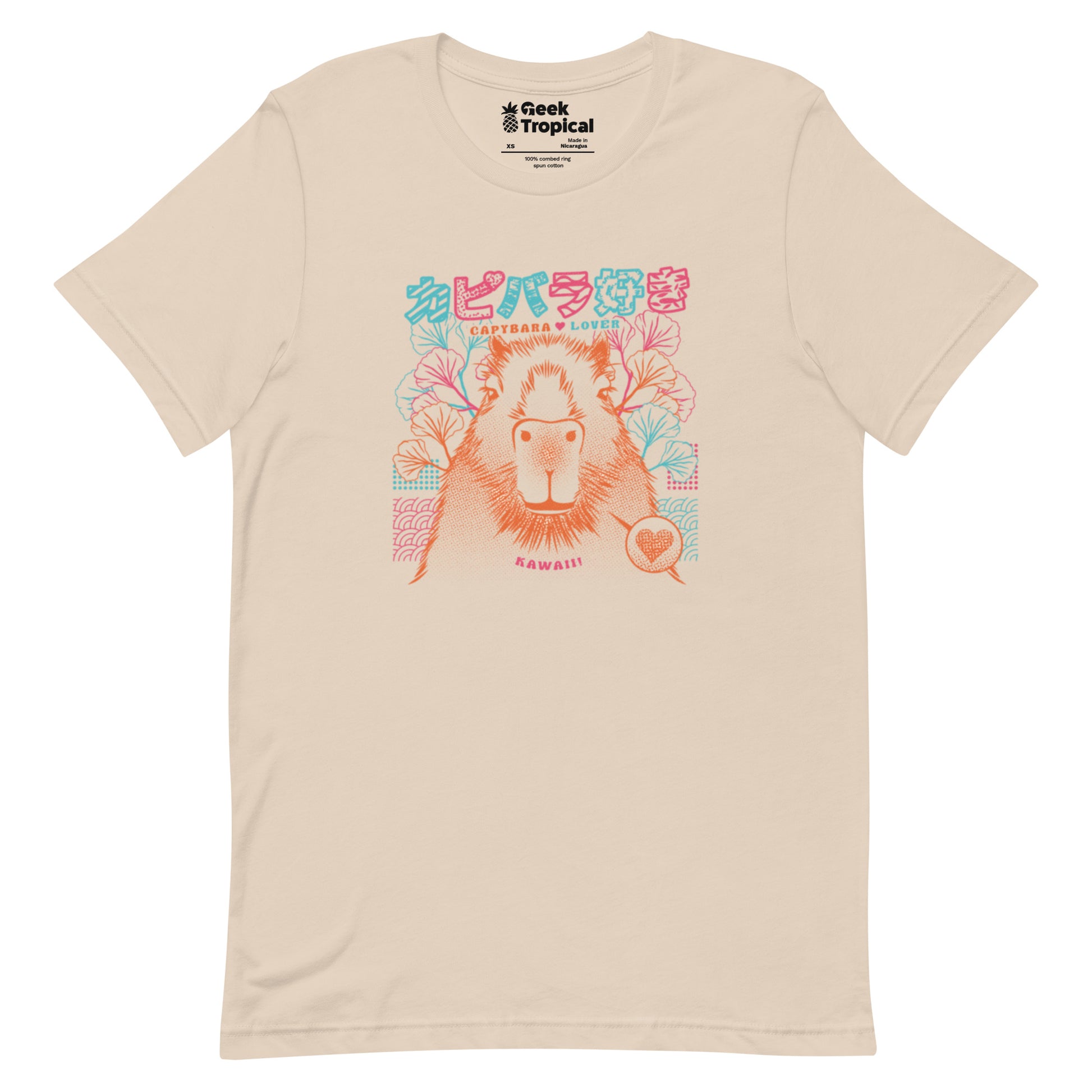 Capybara Neon Ramen T-Shirt Geek Nerd Animal Patterns Anime Design by Tobe Fonseca