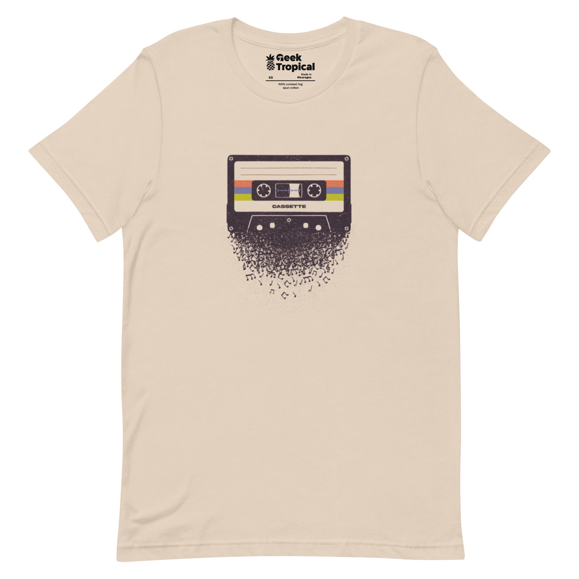 Cassette Musical Notes T-Shirt Geek Nerd Design by Tobe Fonseca FLOW DESC WRITING music print