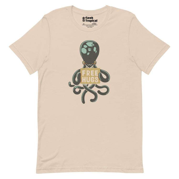 Free Hugs Octopus T-Shirt Geek Nerd