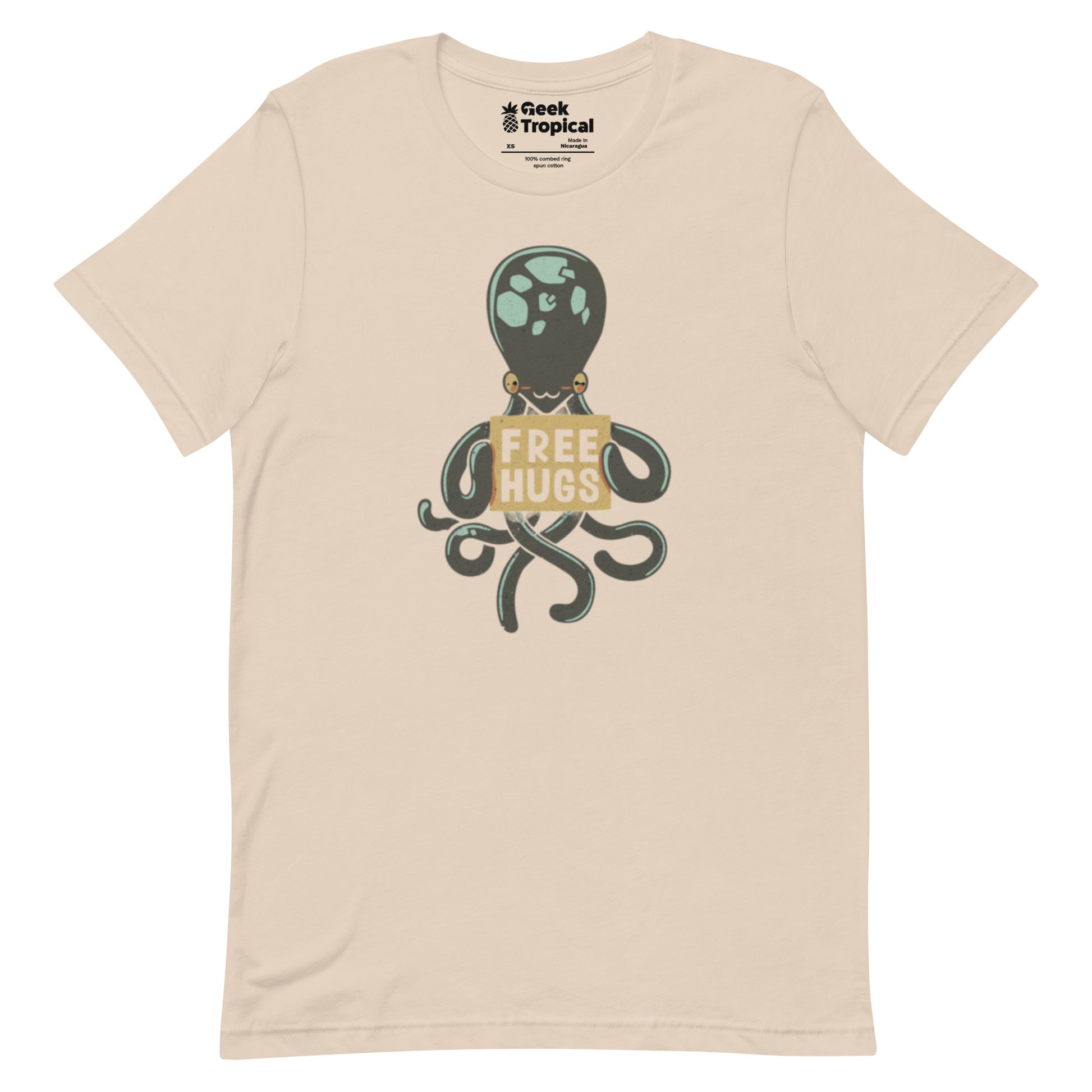 Free Hugs Octopus T-Shirt Geek Nerd