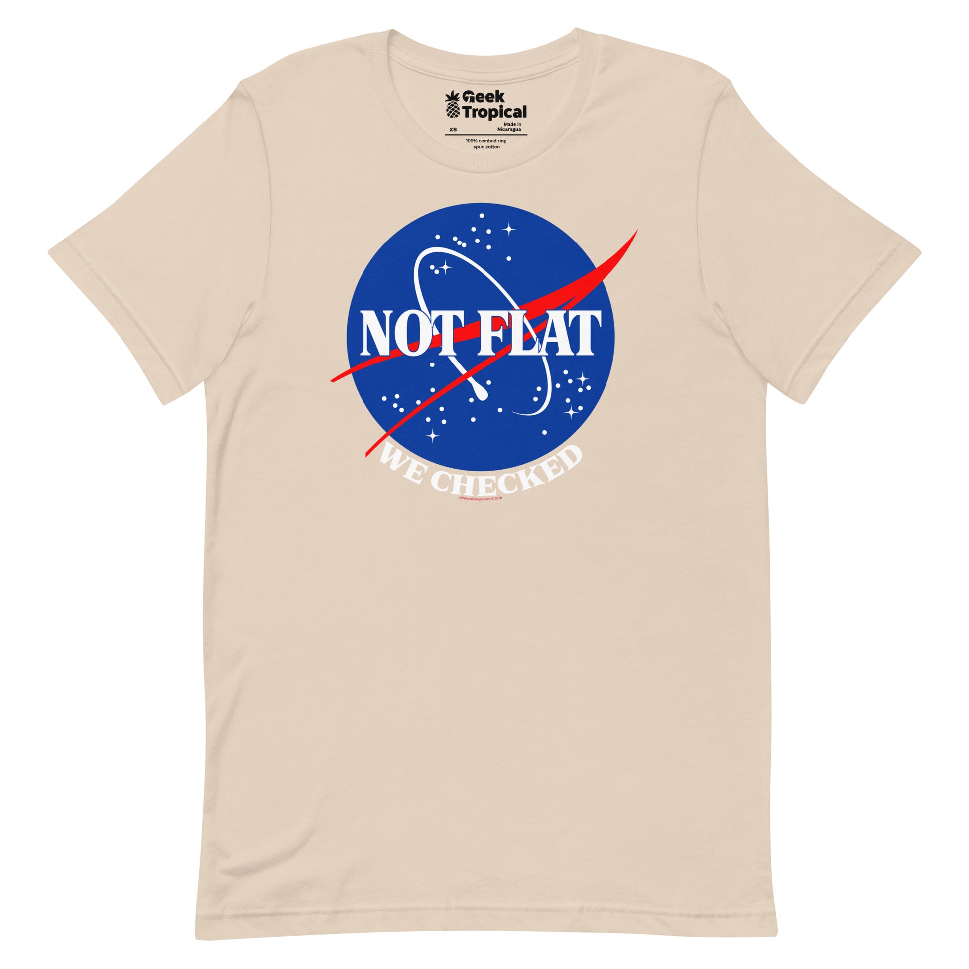 Not Flat T-shirt Geek Nerd Advertise to Meta FLOW DESC WRITING Funny Prints
