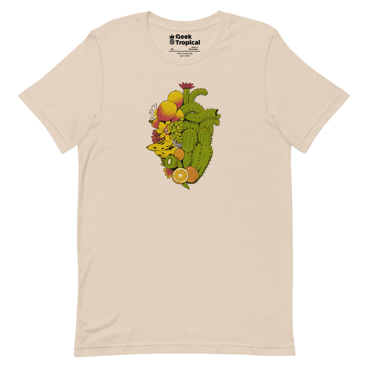 Tropical Heart T-Shirt Geek Nerd Advertise to Meta Botany Print Design by Tobe Fonseca
