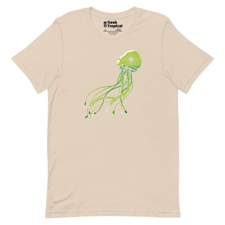 Technology Cyberpunk Jellyfish Science Computer T-Shirt Geek Nerd Advertise to Meta computer print Design by Tobe Fonseca