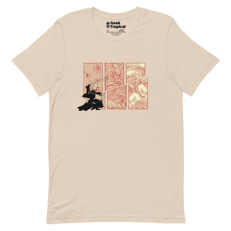 Japanese Samurai Kanagawa Wave T-Shirt Geek Nerd Advertise to Meta Anime Design by Tobe Fonseca
