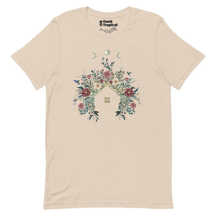 Blossom House T-Shirt Geek Nerd Advertise to Meta Botany Print Design by Episodic Drawing