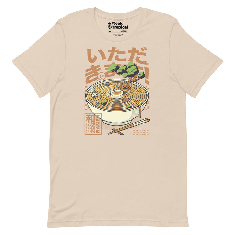 Bonsai Ramen Zen T-Shirt Geek Nerd Advertise to Meta Botany Print Design by Tobe Fonseca