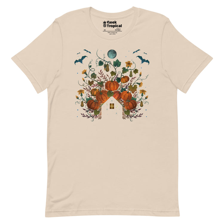 Pumpkin Rooftop T-Shirt Geek Nerd Advertise to Meta Design by Episodic Drawing FLOW DESC WRITING