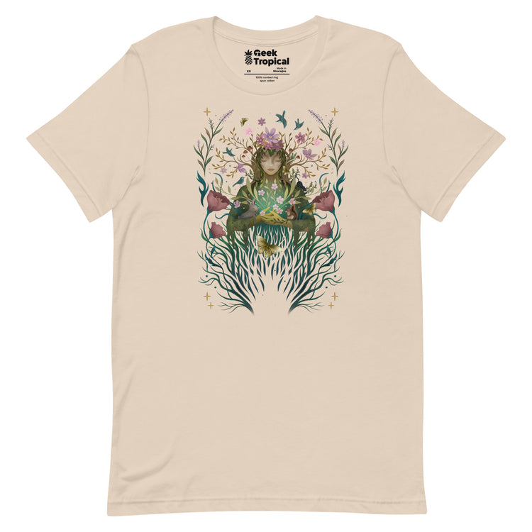 Spring Goddess T-Shirt Geek Nerd Advertise to Meta Botany Print Design by Episodic Drawing