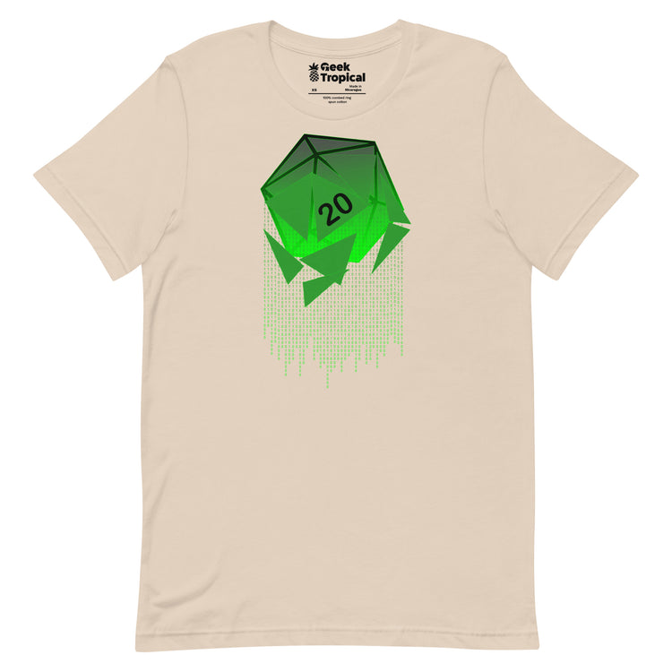 Matrix D20 T-Shirt Geek Nerd Advertise to Meta board game print computer print