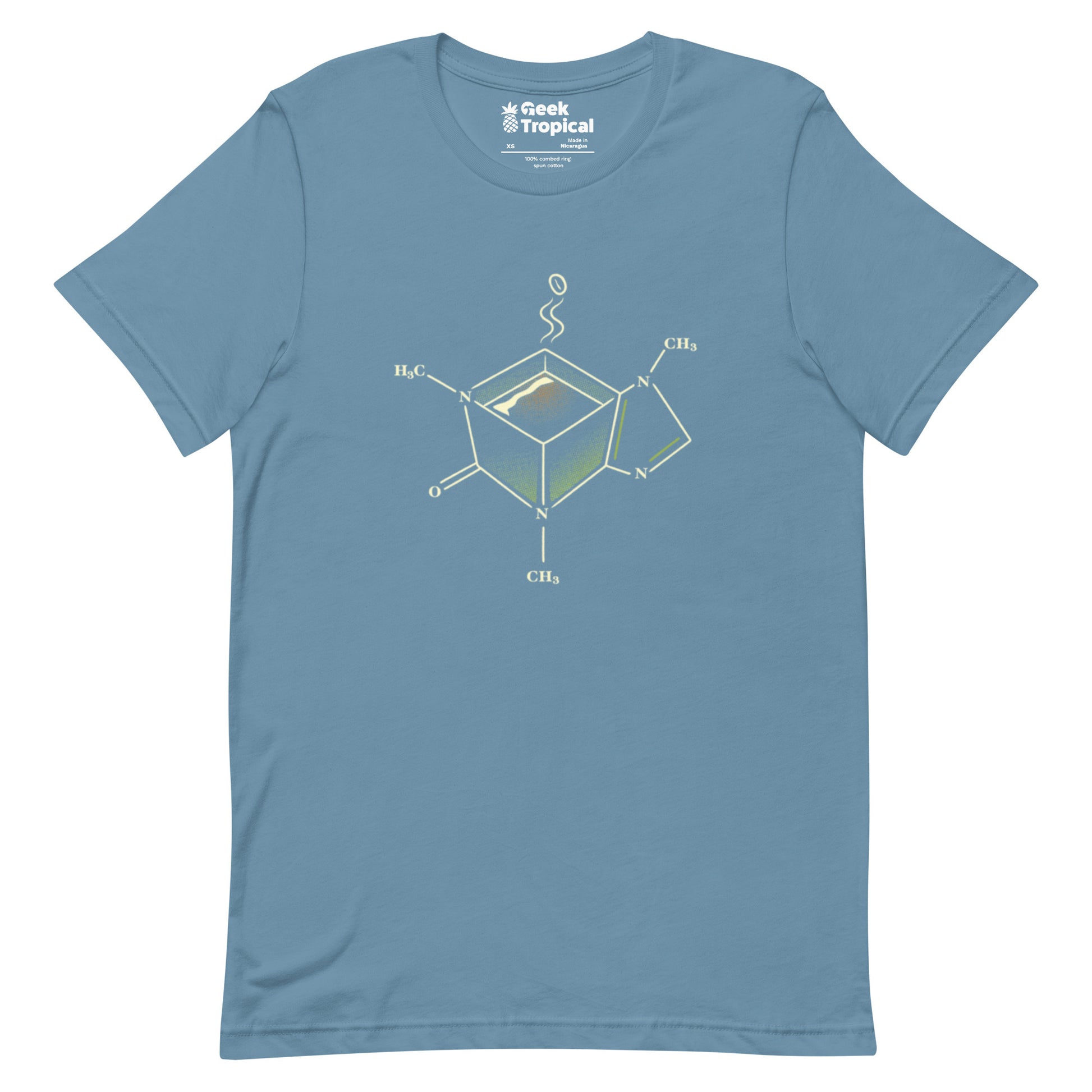 Caffeine Molecule Coffe Mug T-Shirt Geek Nerd Design by Tobe Fonseca FLOW DESC WRITING science print