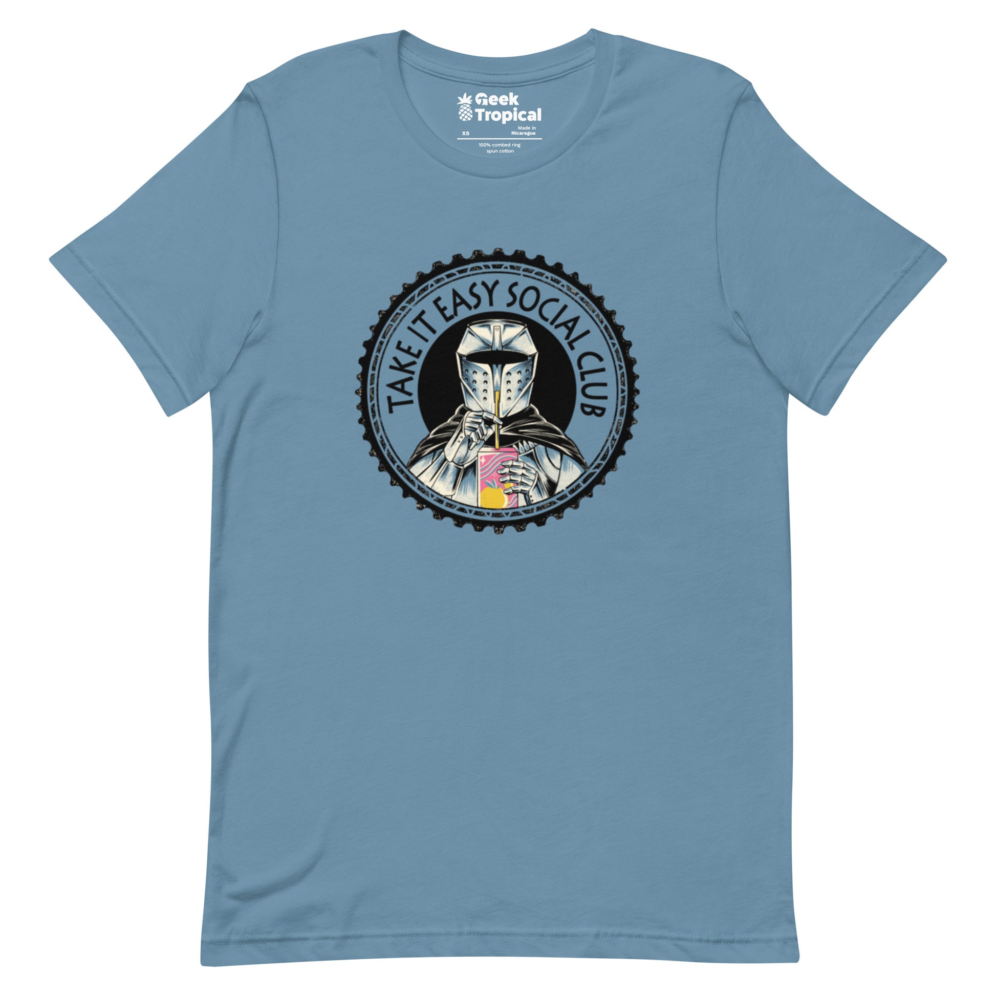 Take It Easy Social Club Knight T-Shirt Geek Nerd board game print Design by Tobe Fonseca dnd & rpg print
