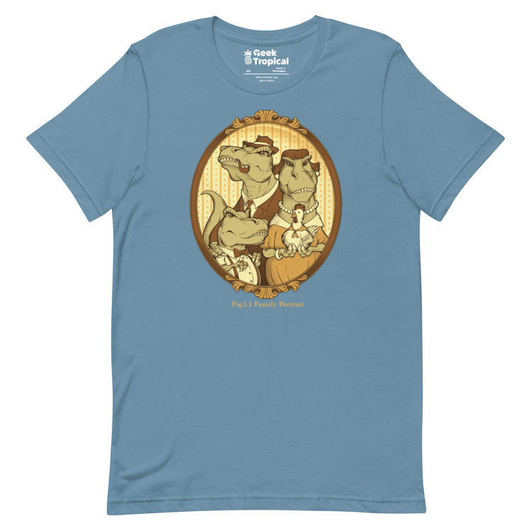T - rex Family Portrait T-Shirt Geek Nerd