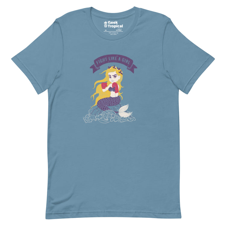 Fight Like A Girl T-Shirt Geek Nerd