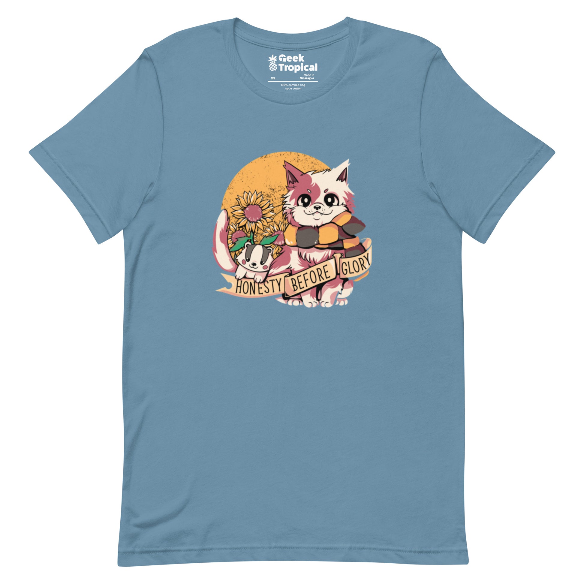 Honesty Before Glory Cat T-Shirt Geek Nerd