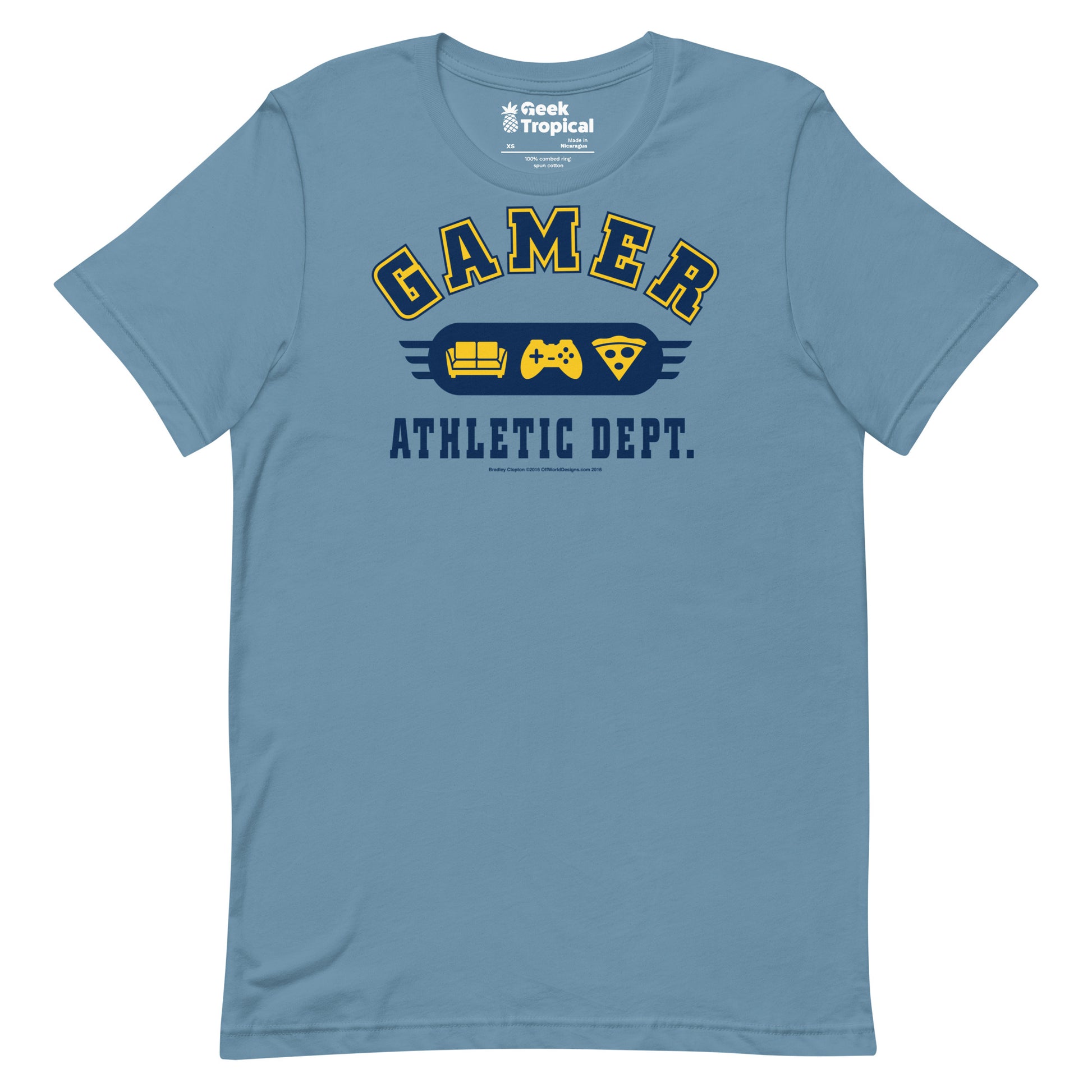Gamer Ath Dept t-shirt Geek Nerd Advertise to Meta FLOW DESC WRITING Off World Designs