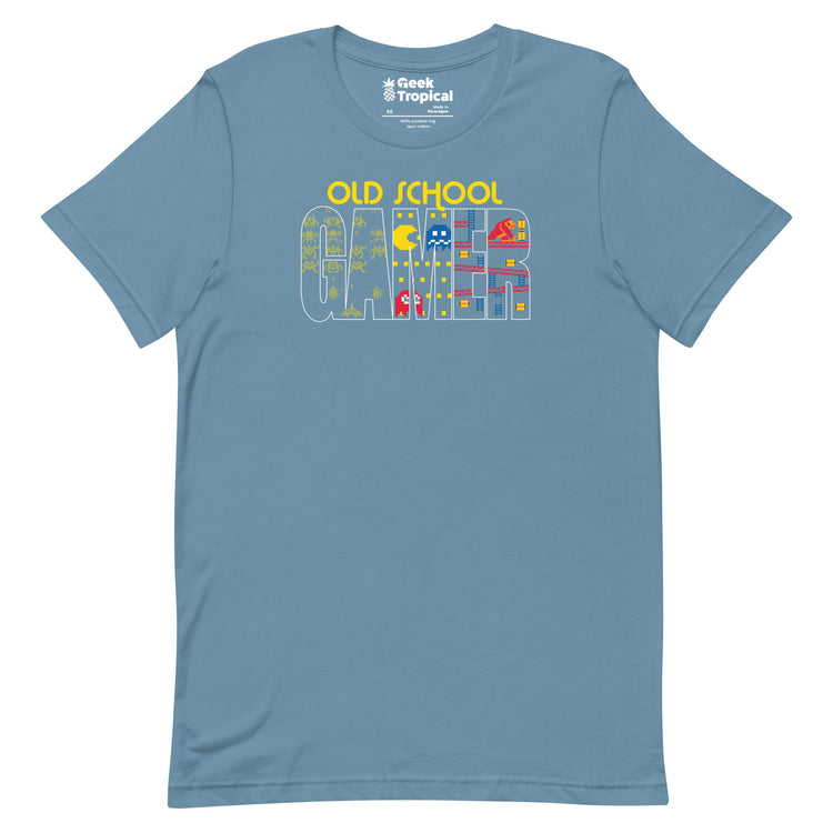 Old School Gamer T-shirt Geek Nerd Advertise to Meta FLOW DESC WRITING Off World Designs