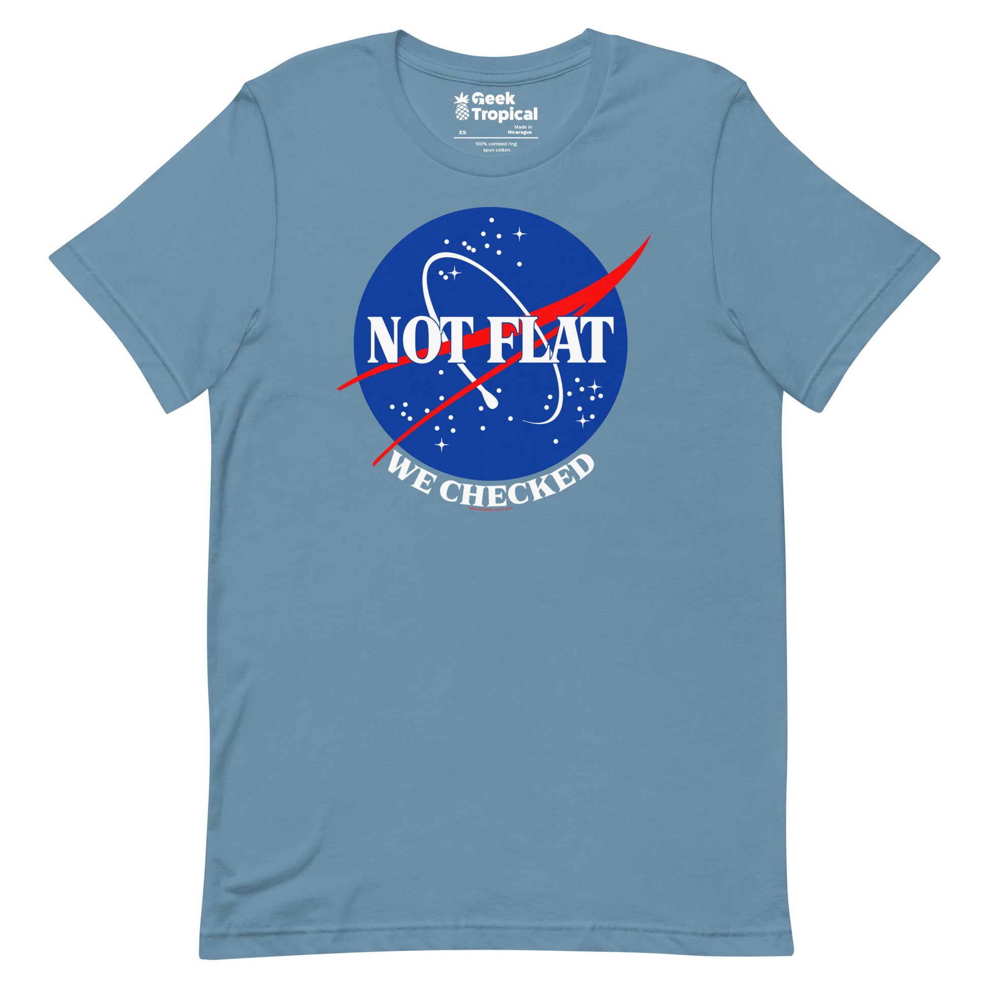 Not Flat T-shirt Geek Nerd Advertise to Meta FLOW DESC WRITING Funny Prints