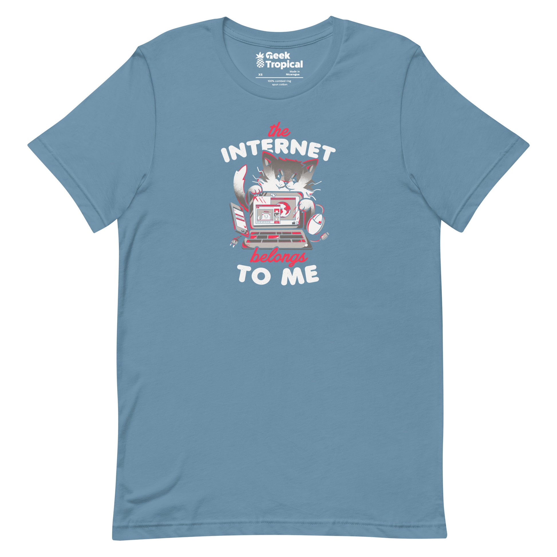 The Internet Belongs to Cats T-Shirt Geek Nerd Advertise to Meta Animal Patterns computer print