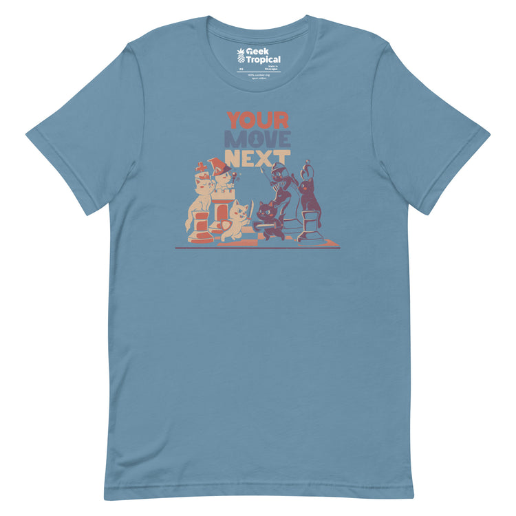 The Chess Cat King T-Shirt Geek Nerd Advertise to Meta Animal Patterns board game print