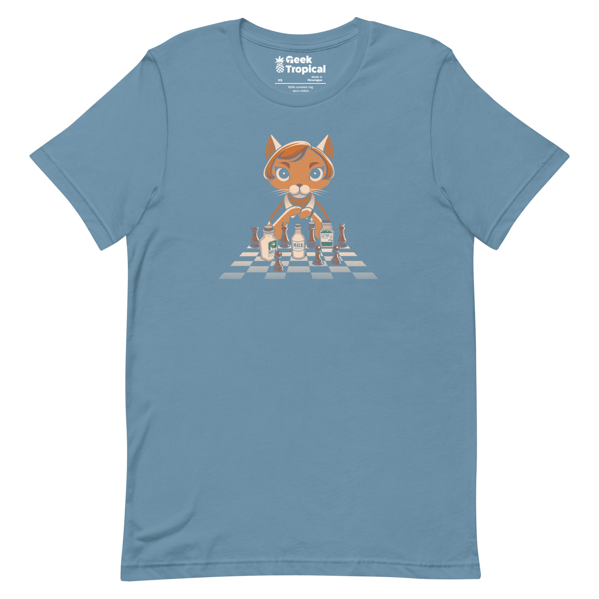 The Cat's Gambit T-Shirt Geek Nerd Advertise to Meta Animal Patterns board game print