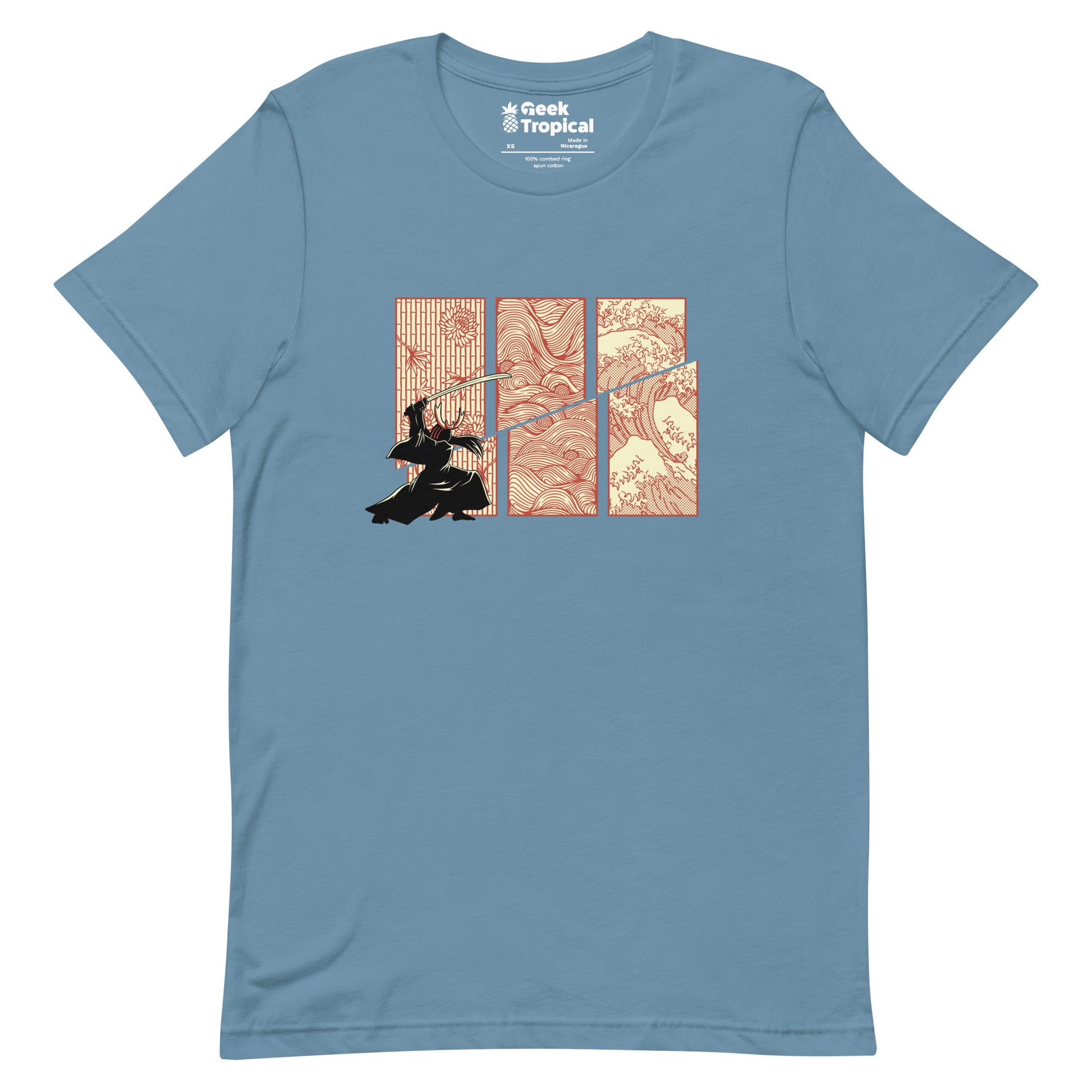 Japanese Samurai Kanagawa Wave T-Shirt Geek Nerd Advertise to Meta Anime Design by Tobe Fonseca