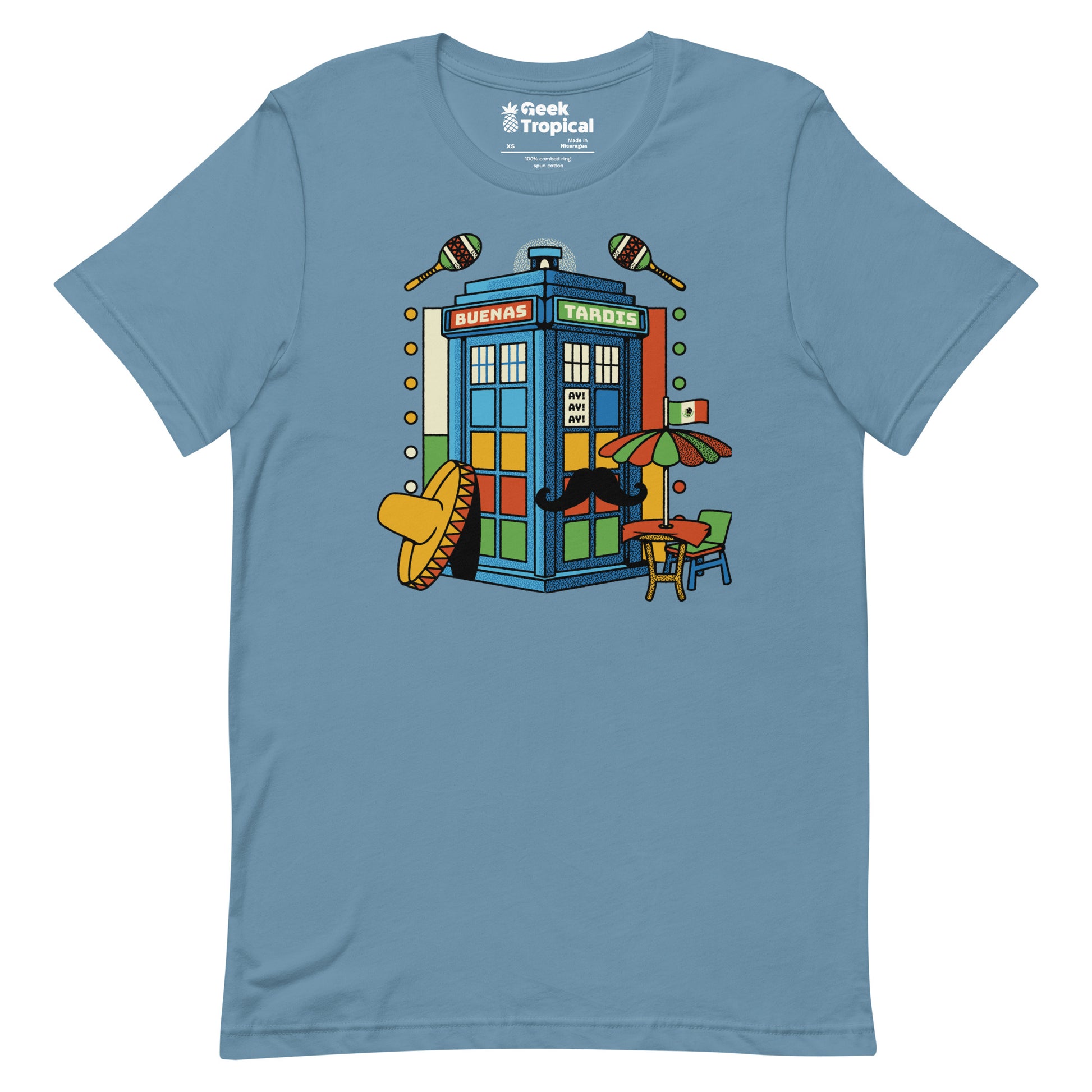 Buenas Tardis Travel Time T-Shirt 14
